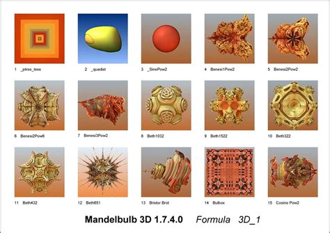 05 8. . Mandelbulb 3d formulas